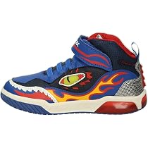 Geox J Grayjay C Navy Kids' Ankle Boots – Light-Up Captain America Inspired Trainers