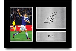 HWC Trading A4 Raul Schalke 04 Geschenke Gedrucktes Signiertes Autogramm Foto für Fußball Anhänger and Fans