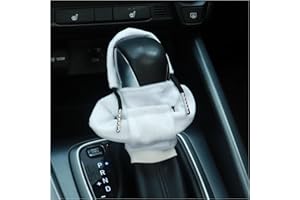 GTLM Car Gear Shift Cover,Vivid Gear Shift Knob Hoodie for Car Decorations & Protections,Universal Car Interior Accessories Stick Shift Cover Fits Car Truck SUV (White)