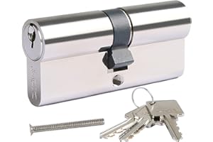 DIDA® Serratura a cilindro Euro 4550 (95 mm) UPVC Serratura a cilindro con 3 chiavi AntiPick AntiBump AntiDrill Euro Barrel Lock con chiave Euro Doppio Cilindro Serratura Alta Sicurezza BS EN
