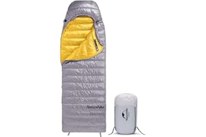 Naturehike Sacco a Pelo in Piuma d'oca -550FP, Sacco a Pelo 4 Stagioni per Stare al Caldo in Inverno, Portatile e Ultraleggero con Sacco a Compressione da Campeggio