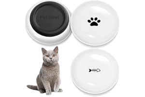 Otauoaea 3 pezzi Ciotole per Gatti in Ceramica, Ciotola Gatto con base in gomma antiscivolo, Ciotola Piatta Gatti per Alleviare l'affaticamento Dei Baffi, Ciotole per Cani Piccoli, Gattini