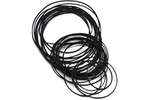 DOKRIN Courroie d’entraînement de platines DJ et VJ Kit de 84 sangles en caoutchouc pour magnétophone, sangles carrées de tailles variées pour magnétophones, baladeurs et répéteurs.