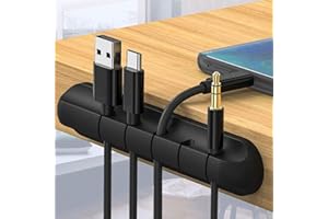 CAFOPGRILL Klipsy do kabli, uchwyt silikonowy do komputera stacjonarnego, zwijacz, organizer, klej, haczyki na kable, zarządzanie kablami, kabel do ładowania USB, kabel sieciowy, kabel myszy, kabel do komputera, biura, domu (B.)
