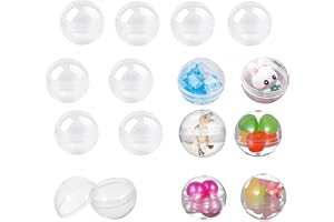 120 stycken genomskinliga gör-det-själv-bollar, akrylkulor, genomskinliga plastbollar att fylla, små runda kapslar, för att f
