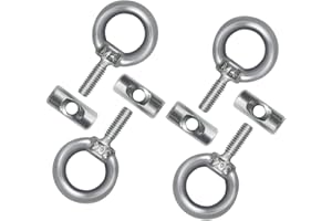YINTELOO 4 Pcs Awning Rail Stoppers, 304 Stainless Steel Awning End Stoppers Blocking Kit with M4 Lifting Eye Nut Ring Shape for Caravan Motorhome Campervan Tent (Pack of 4)
