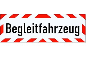 ‎LOHOFOL Magnetschild Begleitfahrzeug | Schild magnetisch | lieferbar in drei Größen (65 x 20 cm)