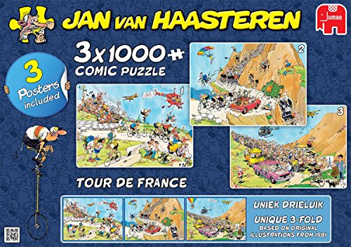 Jan van Haasteren - Tour De France 3 x 1000 Piece Jigsaw Puzzles
