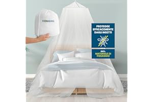 HOBERG Zanzariera da viaggio | XXL per lettini, letti singoli e matrimoniali | Zanzariera da esterno 400 mesh per balconi | Cupola protettiva contro gli insetti da incollare o avvitare - Ø 60 cm