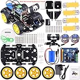 Kuman Professional WIFI Smart Robot Model Car kit Video Camera for Raspberry Pi 3 RC Remote Control Robotics Electronic Toys Game Controlled by PC Android IOS App with 8G SD Card (Not Included Raspberry Pi ) SM9