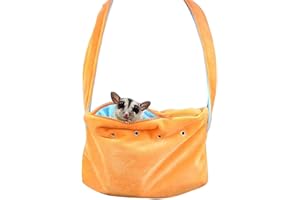 Jomewory Guinea Carrier, Breathable Hamster Carrier Outgoing Travel Pouch, Small Animal Carrier Bag for Parrots Ferret Hedgehog Squirrel Chinchilla Sugar