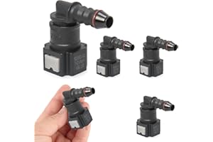 XoeLLe 3 Set Quick-Release Fuel Line Coupler 7.89 mm SAE to 5/16" Fuel Line Hose Release Connector Car Gas Fuel Line Hose Connector Adapter Fittings Molded Connectors Fitting Hose Clamps