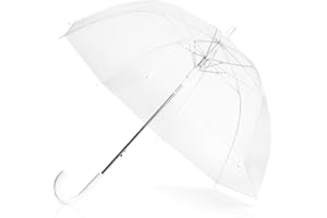 ADRIANO PORCARO - Ombrello trasparente per 2, grande ombrello trasparente, ideale per matrimoni e piccoli servizi fotografici, sposi, signore e signori, ragazze