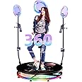 VACSAX 360 Photo Booth Machine(80-115cm), Automatic Slow Motion 360 Camera Booth,Ring Light Selfie Holders + App Remote Control, For Festival Celebration, Birthday Party,100cm