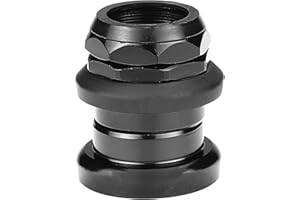 IBK Headset Serie Sterzo Nero 1'' (2,5cm) a Filetto Standard Cuscinetti per Biciclette - per Bici Pieghevole, Mountain Bike, Epoca