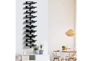 Yizhe Botellero de Vino Estante del Vino Estantería 10 Botellas Botellero de Pared,Botelleros,117 * 29 * 12 cm
