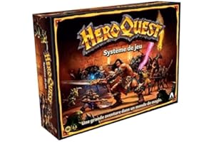 Avalon Hill HeroQuest, Jeu De Société pour Famille et Amis, D'Aventures Fantastiques Style Donjon, 2 À 5 Joueurs, À Partir De 14 Ans, Noir/Argenté