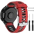 ISABAKE Watch Strap for Forerunner 735XT 235 235Lite 230 220 620 630, Soft Silicone Replacement Band for Approach S20 S5 S6/Venu Sq GPS Smartwatch Accessory