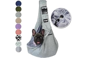 NATUYA Transportador de cachorros para perros pequeños, bolsa de paseo para perros pequeños, correa de hombro ajustable, bolsillo con cremallera, cinturón de seguridad, cubierta de malla transpirable,