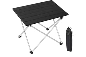 LIANTRAL Portable Camping Table, Light Outdoor Folding Table, Small Compact Picnic Aluminum Table with Carrying Bag for Camping, Picnic, Barbecue, Hiking, Fishing