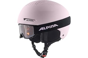 ALPINA Unisex - Niños, ZUPO Set (+Piney) Casco de esquí, Light-Rose Matt, 51-55 cm