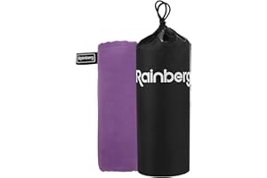 Rainberg Microfiber towel (180x90cm), Fast Drying - Super Absorbent, Ultra Compact, Lightweight, Great for Camping, Gym, Beach and Swimming. (Purple)