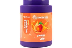 MOLECULA MOLECULA MOLEKULARNA FABRYKA SAMKU Original Popping Boba Fruit Beads for Bubble Tea - 2 kg - All Flavours - No Artificial Dyes, Real Fruit Juices - Less Sugar - 100% Vegan and Gluten Free (Peach)