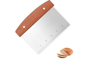 Hurifeng Edelstahl Teigschneider - Pizza Zubehör & Brot Backen Utensilien - Küchenschaber & Teigportionierer