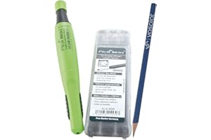 Pica Big Dry - Pica-Set -Zimmermannsbleistift mit 12 Ersatzminen graphit 2B