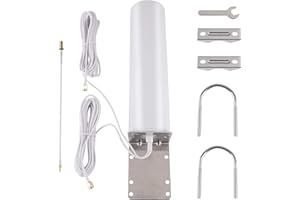CRAZEPONY 4G LTE-Antenne: 4G-Antennen Dual-SMA-Stecker für den Außenbereich 3G / 4G / LTE Omnidirektionale SMA-Antenne für das Mobile Hotspot-Heimtelefon des Routers