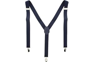 ZACHARIA Unisex Adjustable BRACES SUSPENDERS Slim Trouser Belt Y Clip On Fancy Dress Mens 25 mm with Strong Metal Clip