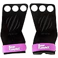 Bear KompleX 3 Hole Leather Hand Grips for Gymnastics&Crossfit, Pull-ups, Weight Lifting. WODs Wrist Straps. Comfort & Support- Hand Protection from Rips & Blisters. Reduce Slipping&Strong Grip