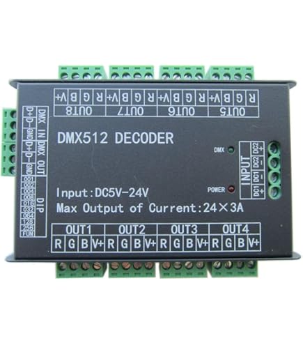 Scheda DMX Relay 4 Uscite - Controllo Dispositivi Via DMX 512 Per Illuminazione