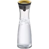 WMF Basic Cam Su S&uuml;rahisi, 1 L, Kapaklı, Silikon Kapaklı, Akıllı Kapak Teknolojisi, Altın Renk Kapak