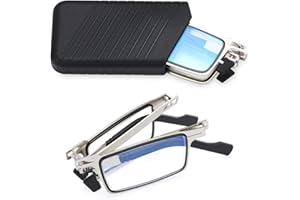 NAIDEV Ultra Light Titanium Material Screwless Foldable Reading Glasses, Titanium Reading Glasses, Anti Blue Ray Not Easy To 