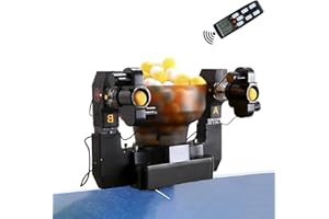 Gguwug Robot de Tenis de Mesa La máquina de Pelotas de Ping Pong Sirve Pelotas de Ping Pong de regulación de 40 mm Máquina automática de Tenis de Mesa para Entrenador en Solitario para Principiantes