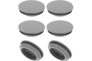 PATIKIL 25mm Diamètre Bouchon de Trou en Silicone, 6 Pcs Bouchon de Meuble Verrouillable à Pression, Capuchon Protection pour 25-27mm de Trou pour Cylindre Cloison d'Étanchéité, Gris