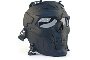 JEIMAI Maschera Softair Tattica Faccia piena Maschera di Paintball Maschere cranio protettive Full Face con PC Lens Occhiali per Cs BBs Gioco Halloween Cosplay