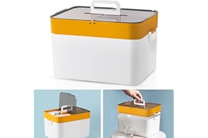 Surmounty Hausapotheke Box Gross Tragbarer Medizinschrank, Medikamenten Aufbewahrung Familien Erste-Hilfe-Box, Tragbare Aufbewahrung für Medizinkisten, 28.5 x 21 x 21cm