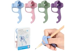 KDUH Guide Doigt Ergonomique, Aide Écriture pour Enfant et Adulte, Grips pour Crayon en Silicone, 4 Pièces