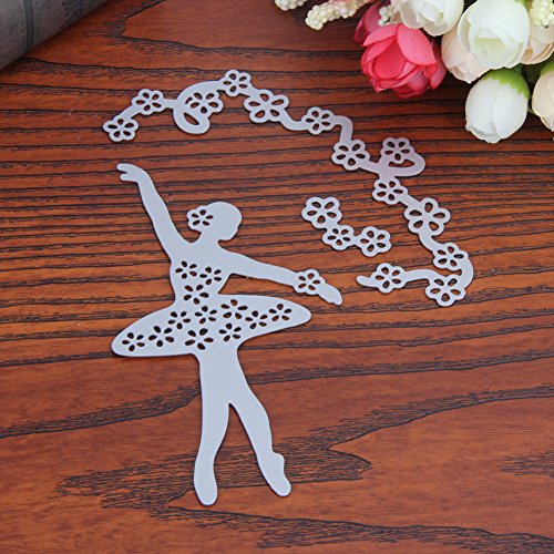 Amazingdeal365 Tanzen Metall Form Schablonen Schneiden DIY Dekor Sammelalbum Karten Buchzeichen Lesezeichen als Geschenk für Freunde Geburtstag Kinder,Kindergarten Hobby Schule Handarbeit Unterricht usw. Ein tolles Geschenk! - 3