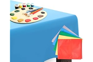 Bramble - 5 Plastic Paint Splash Mats for Table & Floor, 150x150cm Messy Play Mat Cloth for Arts & Crafts and Painting, Wipe Down Protectors, Painting Mat for Children