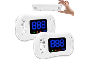 RAHOLY Carbon Monoxide Alarm, CO Detector With LED display, EN50291，Carbon Monoxide Detector for Home Safety,Disaster prevention supplies (CO Detector-P02((2))