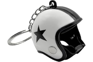 AUTOZOCO Llavero casco de Moto, Llavero con Diseño de Casco de motocicleta 3D, Llavero Motero, Llavero Colgante, Regalo Llavero, Llavero Souvenir, Plástico