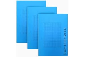 Artway - Skizzenbuch - kariert / Millimeterpapier (5 mm) - A4 - 3er Pack