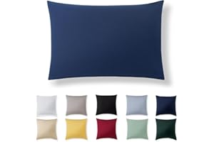 Alreya Poszewka na poduszkę 40 x 60 cm, niebieska, 100% bawełna dżersej, poszewka na poduszkę 40 x 60 cm, dżersej, super miękka poszewka na poduszkę 40 x 60 cm, z zamkiem błyskawicznym