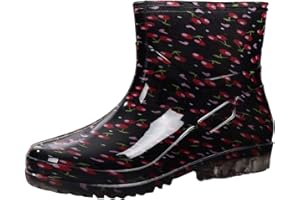 ZILOSCONCY Stivali Pioggia Donna Gomma Antivento Leggero Stivali Caviglia Allagamento Stivaletti Pioggia Donna Gomma Antipioggia All'aperto Stivaletto Pianta Lavoro Antiscivolo Outdoor Wellies Stivaletti Morbidi