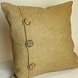 Jute-Kissen-Bezug / Kaffee-Sack-Leinen / Rupfen / Hochzeit Dekoration: rustikal & vintage - Shabby-Chic-Style - retro: Dekokissen 50 cm x 50 cm - HANDMADE