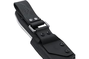 SK Wild Ones® Echtleder Messerhalter - Kydex Gürtelclip - Outdoor Survival Messer Holster Gürtel - Belt Knife Gürtelmesser Tek Lok Kydex Clip - Kompatibel Mit Vielen Outdoor Messerscheide Beltkeeper