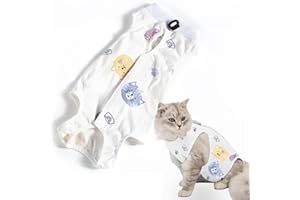 CGLRybO Katzenbody Nach Op Anti-leckende Cat Professional Recovery Anzug Hunde Katze Kleidung Nach Kastration Alternative Chirurgischer Erholungsanzug für Bauchwunden oder Hautkrankheiten